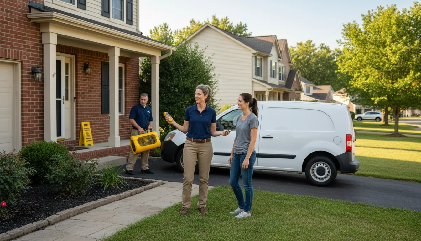 Residential water damage restoration in Maquon, IL